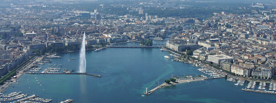 Bird's view over Geneva. Keep reading to find out more about trading jobs in Switzerland.
