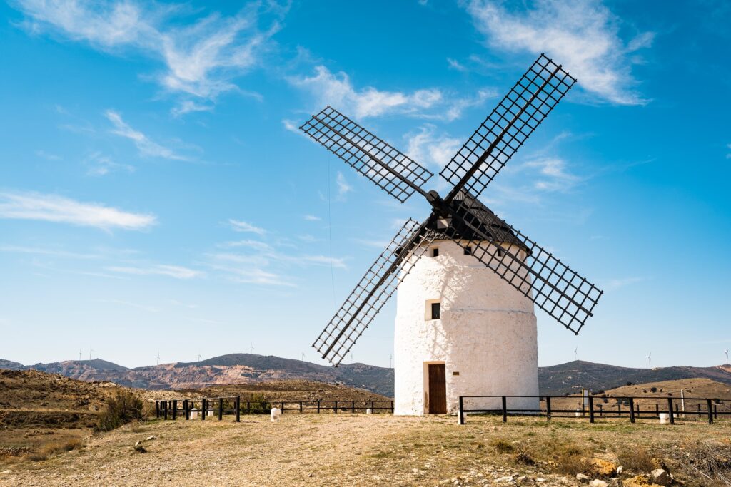 wind-power-old-wind-mill-ojos-negros-teruel-spain